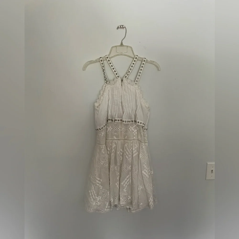 Rebecca Taylor Sleeveless Embroidered Popover Dress Size 0 - Picture 3 of 6